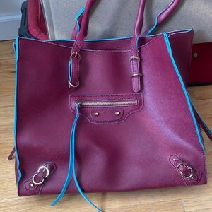 Burgundy Tote Bag